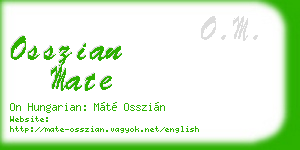osszian mate business card