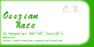 osszian mate business card